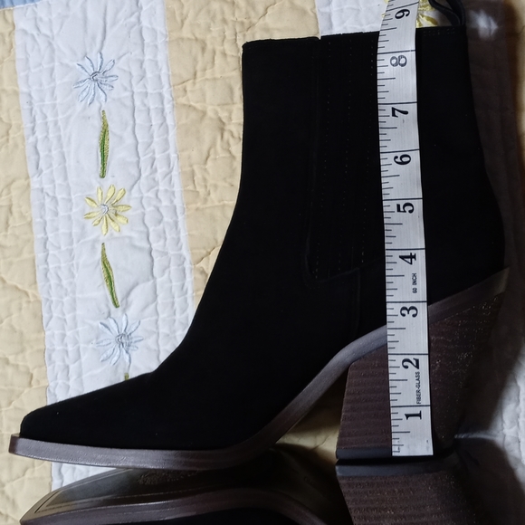 Vince Camuto Ackella Black Pull-on Square Close Toe Block heel Size 9.5 - Picture 6 of 9